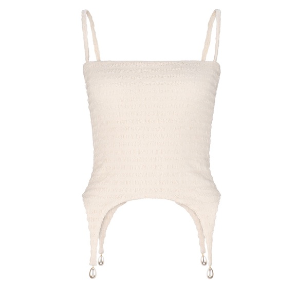 Aaizel Tops - Aaizel pearl detail top